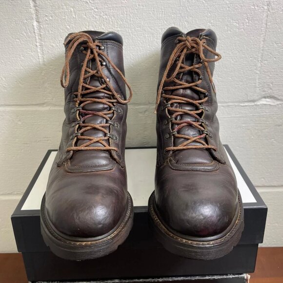 Red Wing 2264 Brown Leather Work Steel Toe Boots Waterproof Lace Up Men's 13 EE - Picture 1 of 15